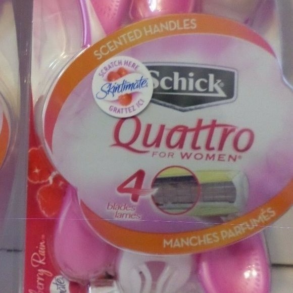 Shick Quattro Raspberry Rain Razors 4 3 Packs - Picture 2 of 6